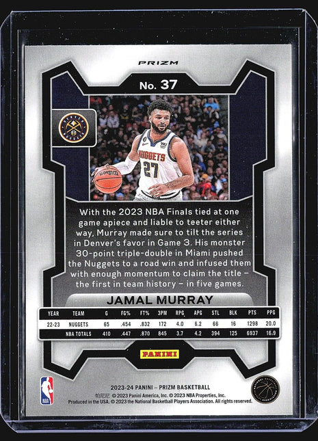 2023-24 Panini Prizm - Red Ice Prizm #37 Jamal Murray