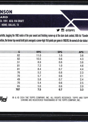 2023-24 Topps Chrome - #32 Larry Johnson Green Refractor Topps Logo