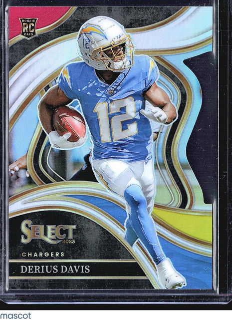 2023 Panini Select Club Level Red & Yellow Prizm Die-Cut #277 Derius Davis rc