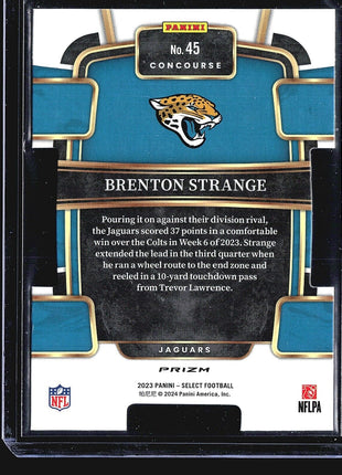 2023 Panini Select - Concourse Silver Prizm Die-Cut #45 Brenton Strange (RC)
