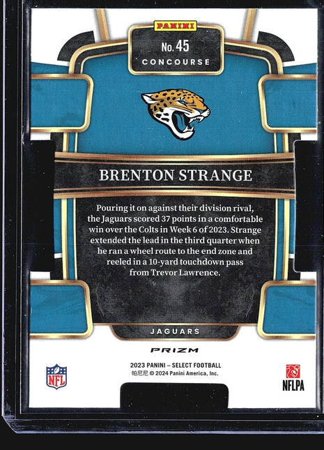 2023 Panini Select - Concourse Silver Prizm Die-Cut #45 Brenton Strange (RC)