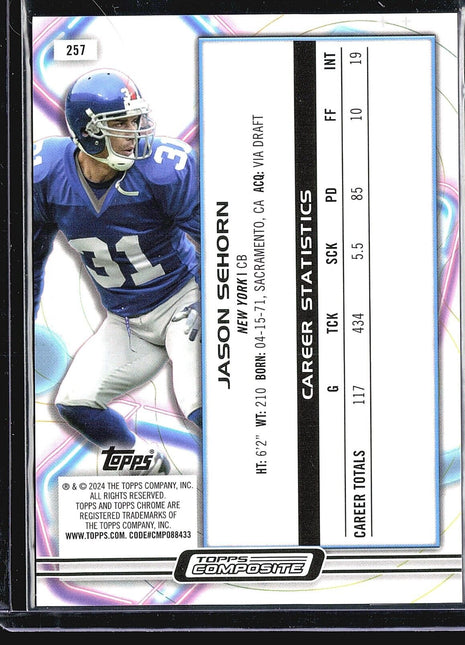 2023 Topps Composite - Cosmic Chrome #257 Jason Sehorn Green /75
