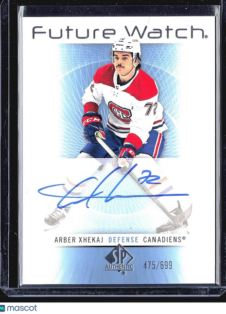 2022-23 SP Authentic 2012-13 Retro Autographed Future Watch Arber Xhekaj /699