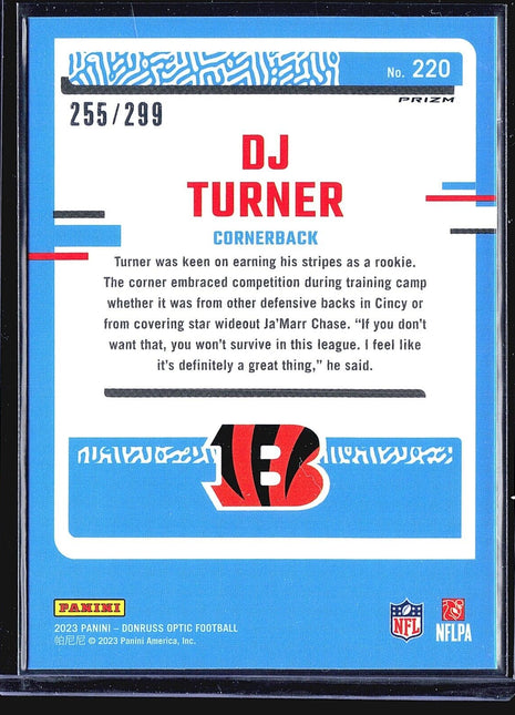 2023 Panini Donruss Optic - Rated Rookie #220 DJ Turner (RC) Light Blue /299
