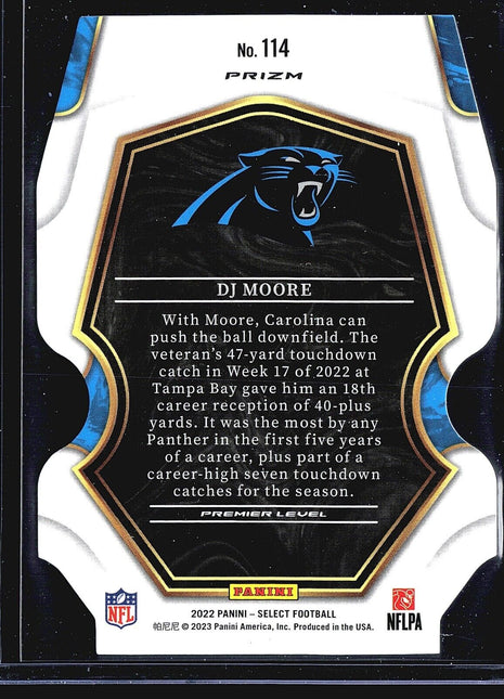 2022 Panini Select - Premier Level #114 D.J. Moore Die Cut