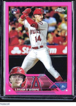 2023 Topps Chrome - #188 Logan O'Hoppe (RC) Pink Refractor