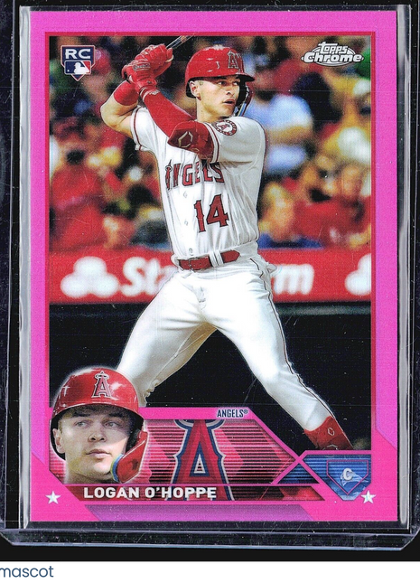 2023 Topps Chrome - #188 Logan O'Hoppe (RC) Pink Refractor