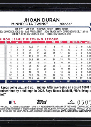 2024 Topps Series 1 - #227 Jhoan Duran Gold /2024