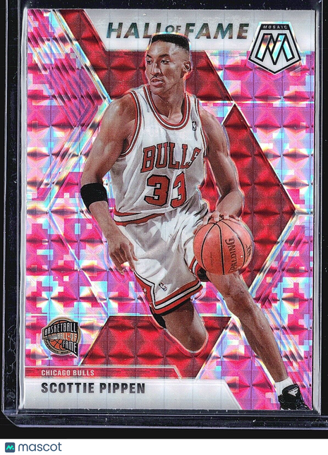 2019-20 Panini Mosaic - Hall of Fame #292 Scottie Pippen Pink Camo