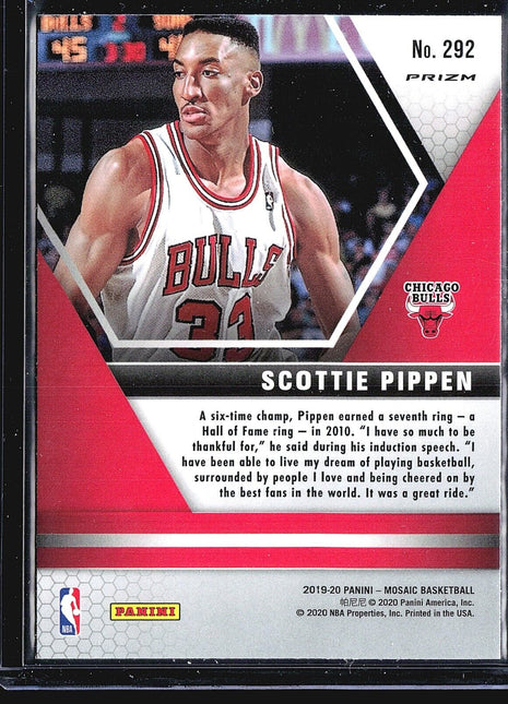 2019-20 Panini Mosaic - Hall of Fame #292 Scottie Pippen Pink Camo