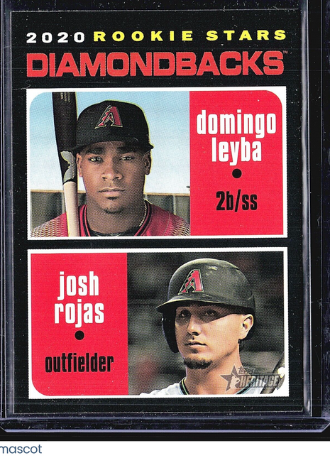 2020 Topps Heritage - Rookie Stars #111 Domingo Leyba Josh Rojas (RC)