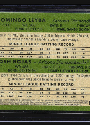 2020 Topps Heritage - Rookie Stars #111 Domingo Leyba Josh Rojas (RC)
