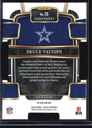 2023 Panini Select Die Cut Silver Rc Deuce Vaughn #28