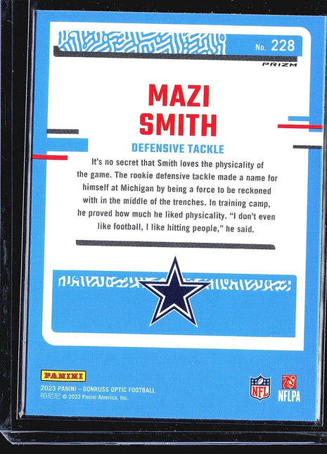 2023 Panini Donruss Optic - Rated Rookie #228 Mazi Smith (RC) Silver Holo