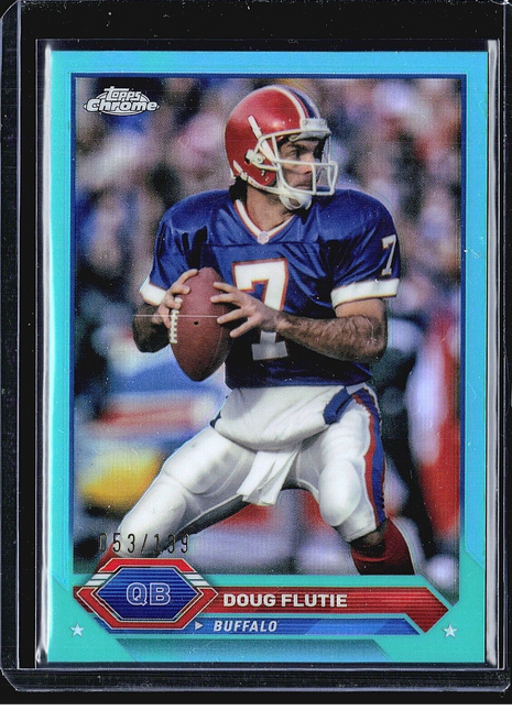 2023 Topps Composite Chrome #35 Doug Flutie Aqua Refractor /199