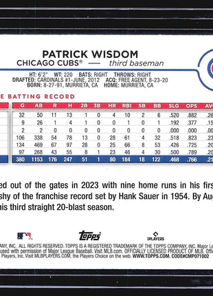 2024 Topps Series 1 - #328 Patrick Wisdom Gold Foil