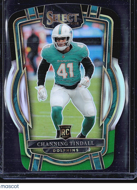 2022 Panini Select - Club Level #239 Channing Tindall (RC) Die Cut Black & Green