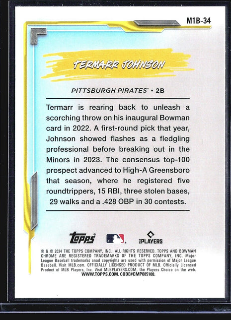 2024 Bowman Chrome - My 1st Bowman #M1B-34 Termarr Johnson (RC)
