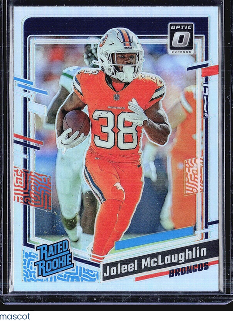2023 Panini Donruss Optic - Rated Rookie #232 Jaleel McLaughlin (RC) Silver Holo