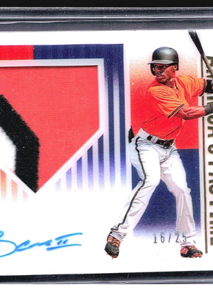 2019 America's Pastime Material Rc Patch Auto #APS-CM Cedric Mullins /25