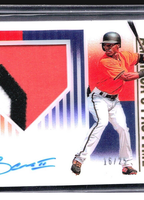 2019 America's Pastime Material Rc Patch Auto #APS-CM Cedric Mullins /25