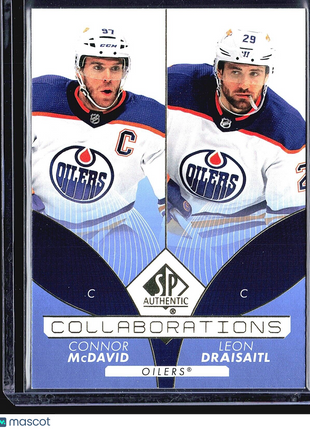 2022-23 SP Authentic - Collaborations #C-1 Connor McDavid Leon Draisaitl Blue