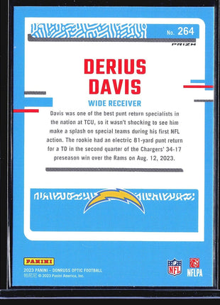 2023 Panini Donruss Optic - Rated Rookie #264 Derius Davis (RC) Silver Holo