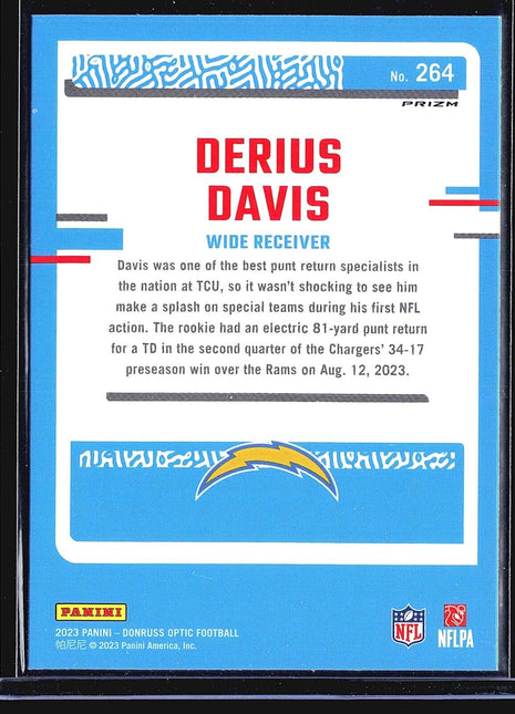 2023 Panini Donruss Optic - Rated Rookie #264 Derius Davis (RC) Silver Holo
