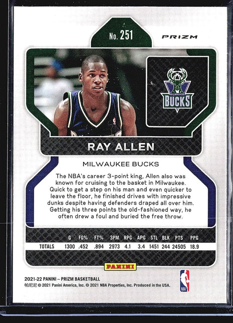 2021-22 Panini Prizm - Green Prizm #251 Ray Allen