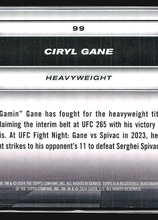 2024 Topps UFC Knockout Ciryl Gane #12 Silver /125 #99