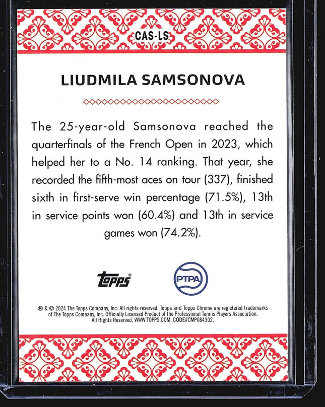 2024 Topps Chrome Tennis Aces Liudmila Samsonova #CAS-LS Orange /25