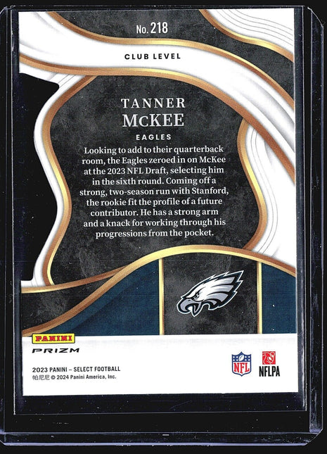 2023 Panini Select - Club Level #218 Tanner McKee (RC)