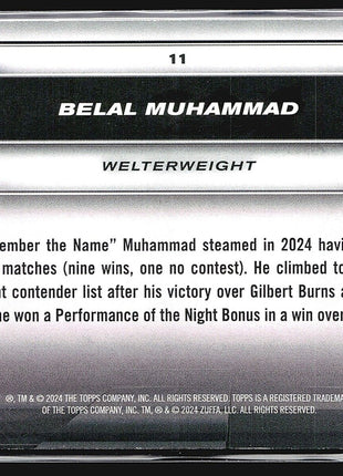 2024 Topps UFC Knockout Belal Muhammad Bronze /250 #11