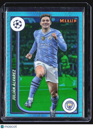 2023-24 Topps Merlin UEFA Club Competitions - #76 Julian Alvarez Aqua Hyper