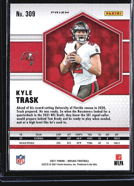 2021 Panini Mosaic - Rookies #309 Kyle Trask (RC) Silver Prizm