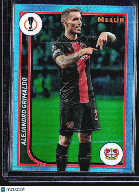 2023-24 Topps Merlin Alejandro Grimaldo #145 Aqua Shimmer