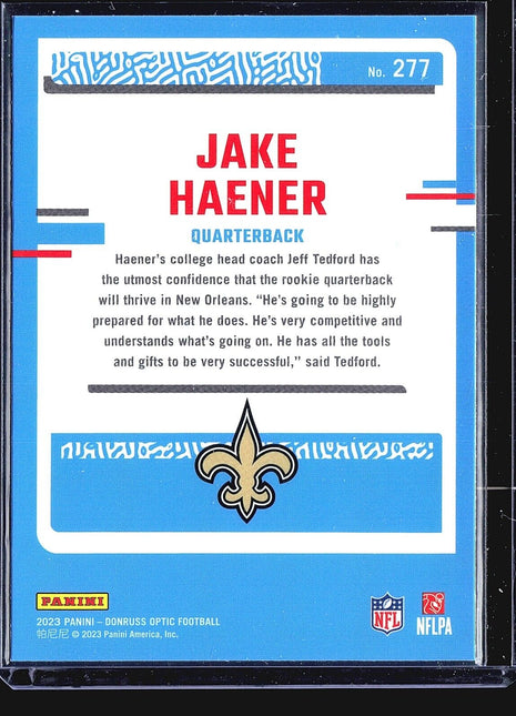 2023 Panini Donruss Optic - Rated Rookie #277 Jake Haener (RC)