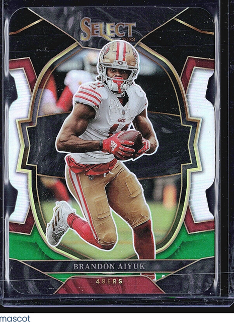 2022 Panini Select - Concourse Green & Yellow Prizm Die-Cut #4 Brandon Aiyuk