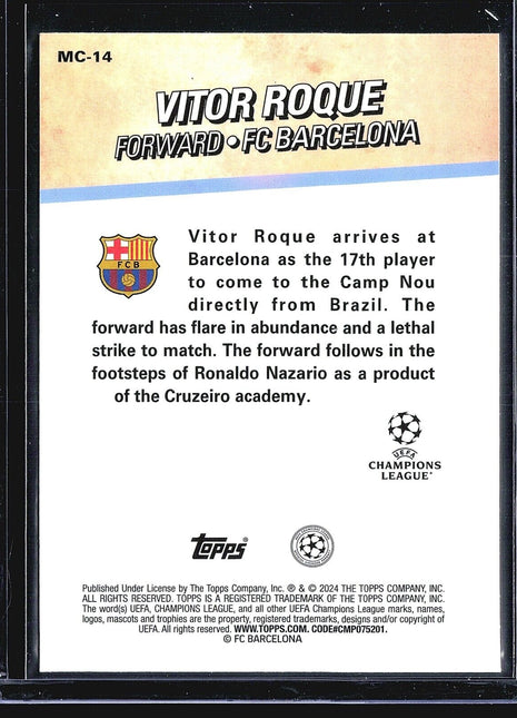 2023-24 Topps Merlin Chosen Ones Vitor Roque #MC-14