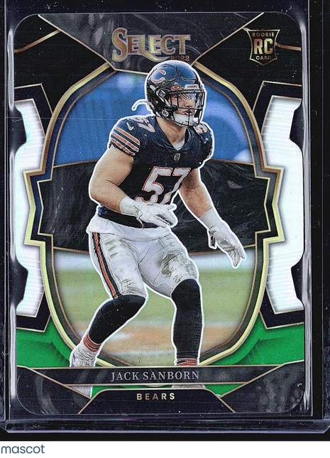 2022 Panini Select - Concourse Tri-Color Prizm #62 Jack Sanborn (RC) Die Cut
