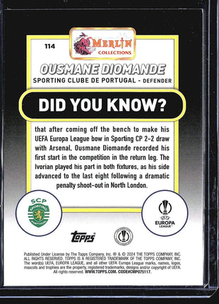 2023-24 Topps Merlin Quentin Merlin #114 Aqua Shimmer