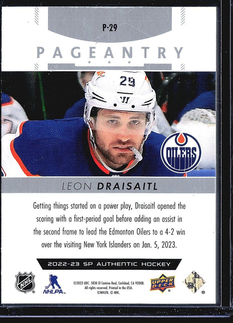 2022-23 Upper Deck Pageantry Leon Draisaitl #P-29