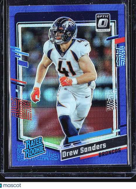 2023 Panini Donruss Optic - Rated Rookie #230 Drew Sanders (RC) Blue Hyper
