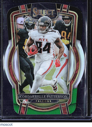 2022 Panini Select Club Level Black & Green Prizm Die-Cut Cordarrelle Patterson