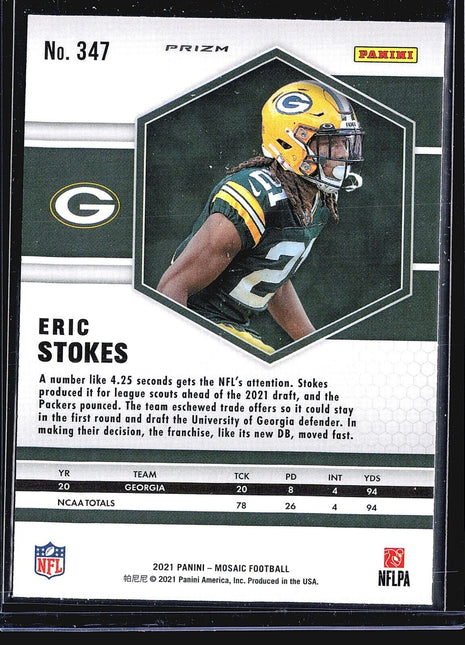 2021 Panini Mosaic Eric Stokes #347 Red Rc