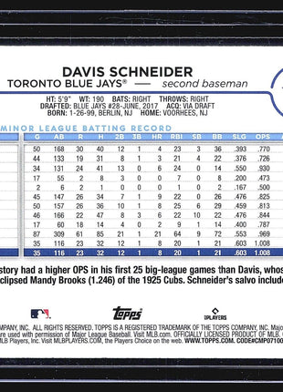 2024 Topps Series 1 - #189 Davis Schneider (RC) Gold Foil