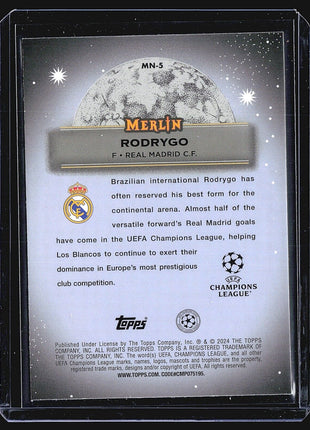 2023-24 Topps Merlin UEFA Club Competitions - Mystic Nights #MN-5 Rodrygo
