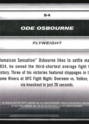 2024 Topps UFC Knockout Ode Osbourne Bronze Rc /250 #94