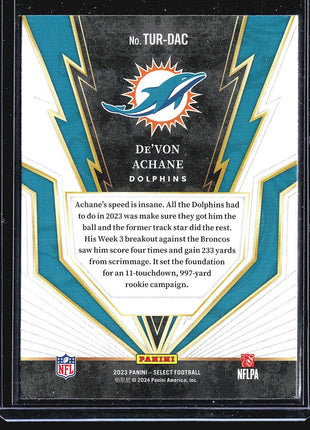 2023 Panini Select - Turbocharged #TUR-DAC De'Von Achane (RC)