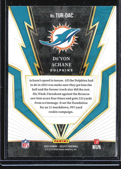 2023 Panini Select - Turbocharged #TUR-DAC De'Von Achane (RC)